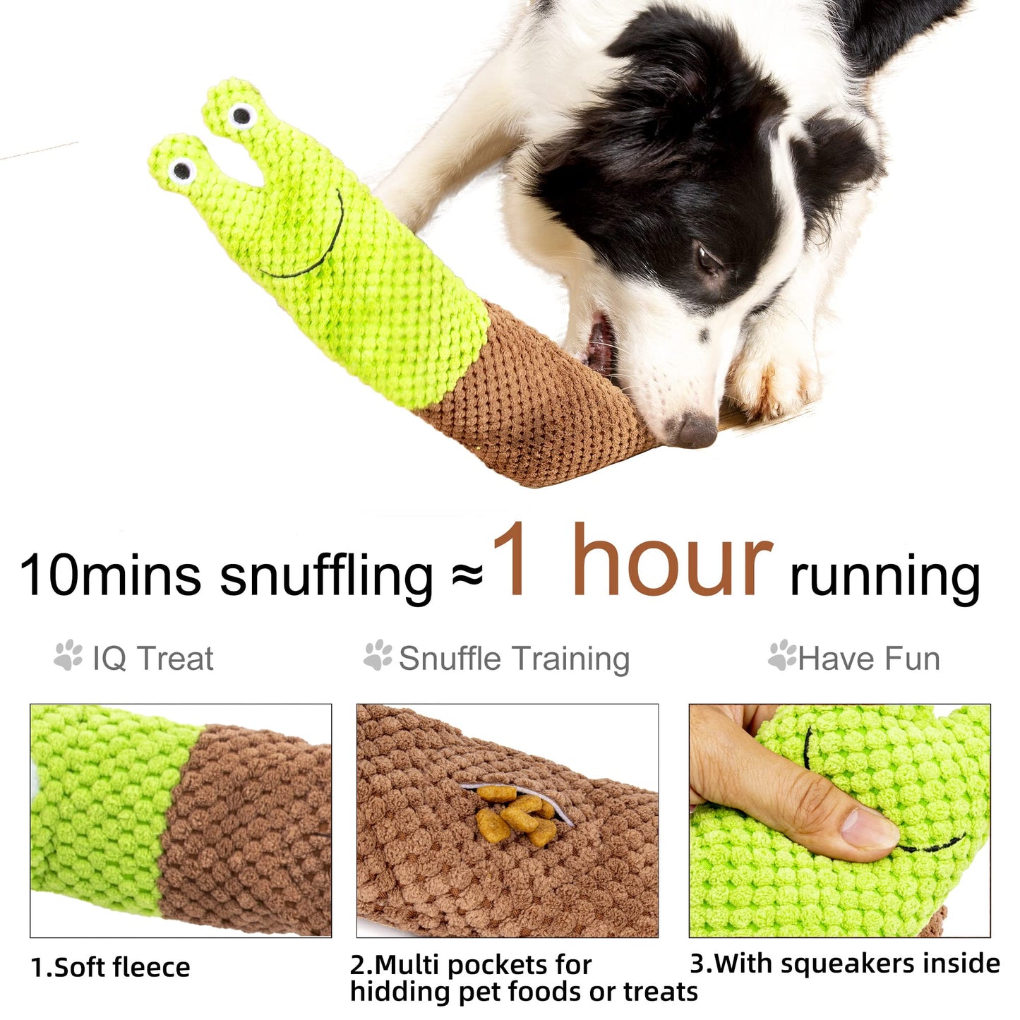 Squeaky Dog Treat Dispensing Puzzle Plush Chew Toy for Small to Large Dogs