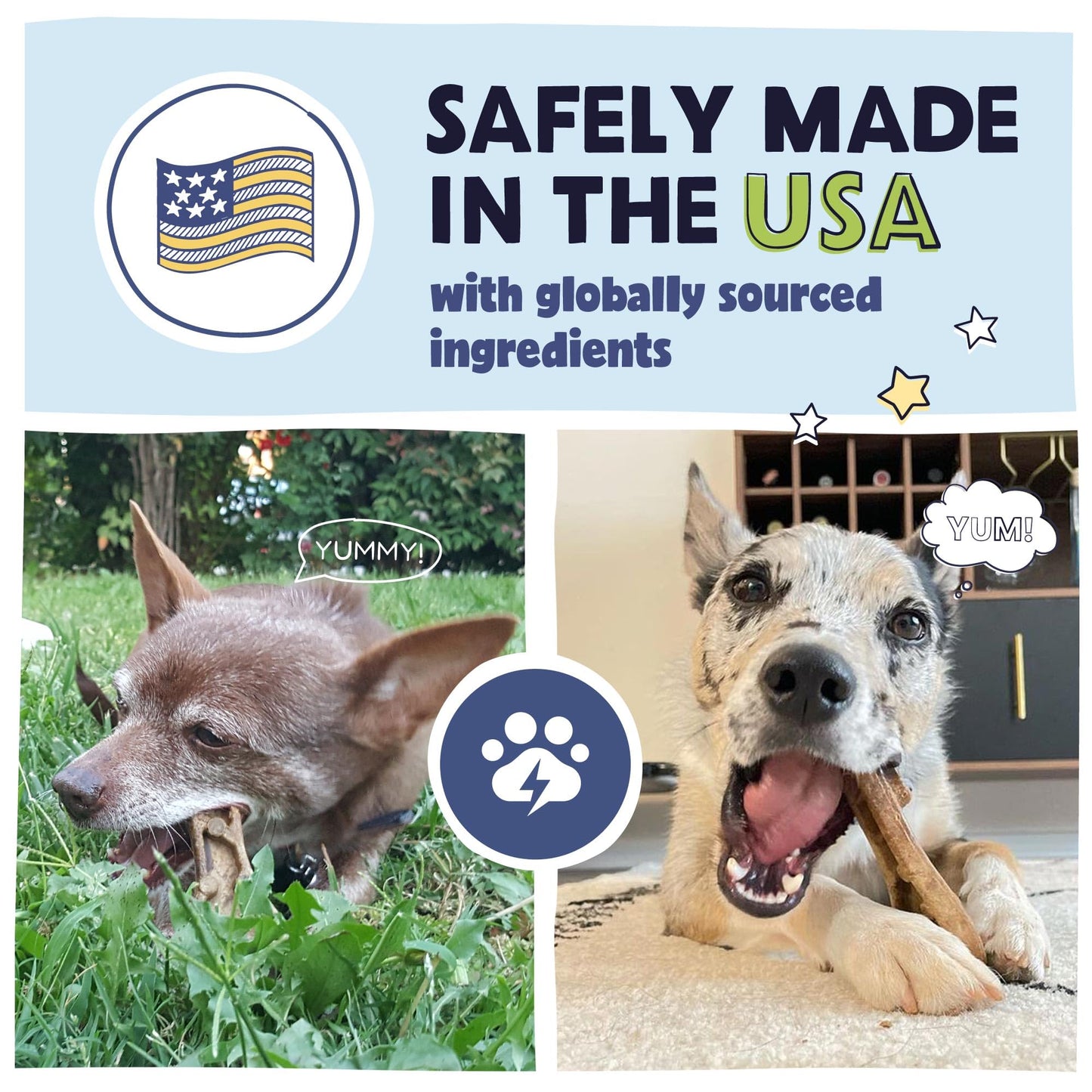 Pawstruck Natural Dental Chews for Small Medium Dogs & Puppies - Vet Recommended Brush Stick Treats Made in USA Breath Freshener to Improve Oral Hygiene & Clean Teeth - 15 Count - Packaging May Vary