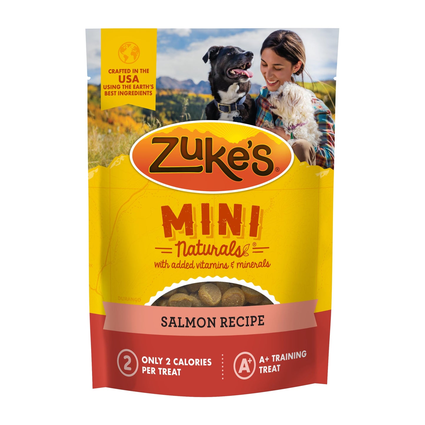 Zuke’s Mini Naturals Dog Training Treats for Dogs of All Sizes, Pet Treats made with Real Salmon, 16 oz. Resealable Pouch - 16 oz. Bag