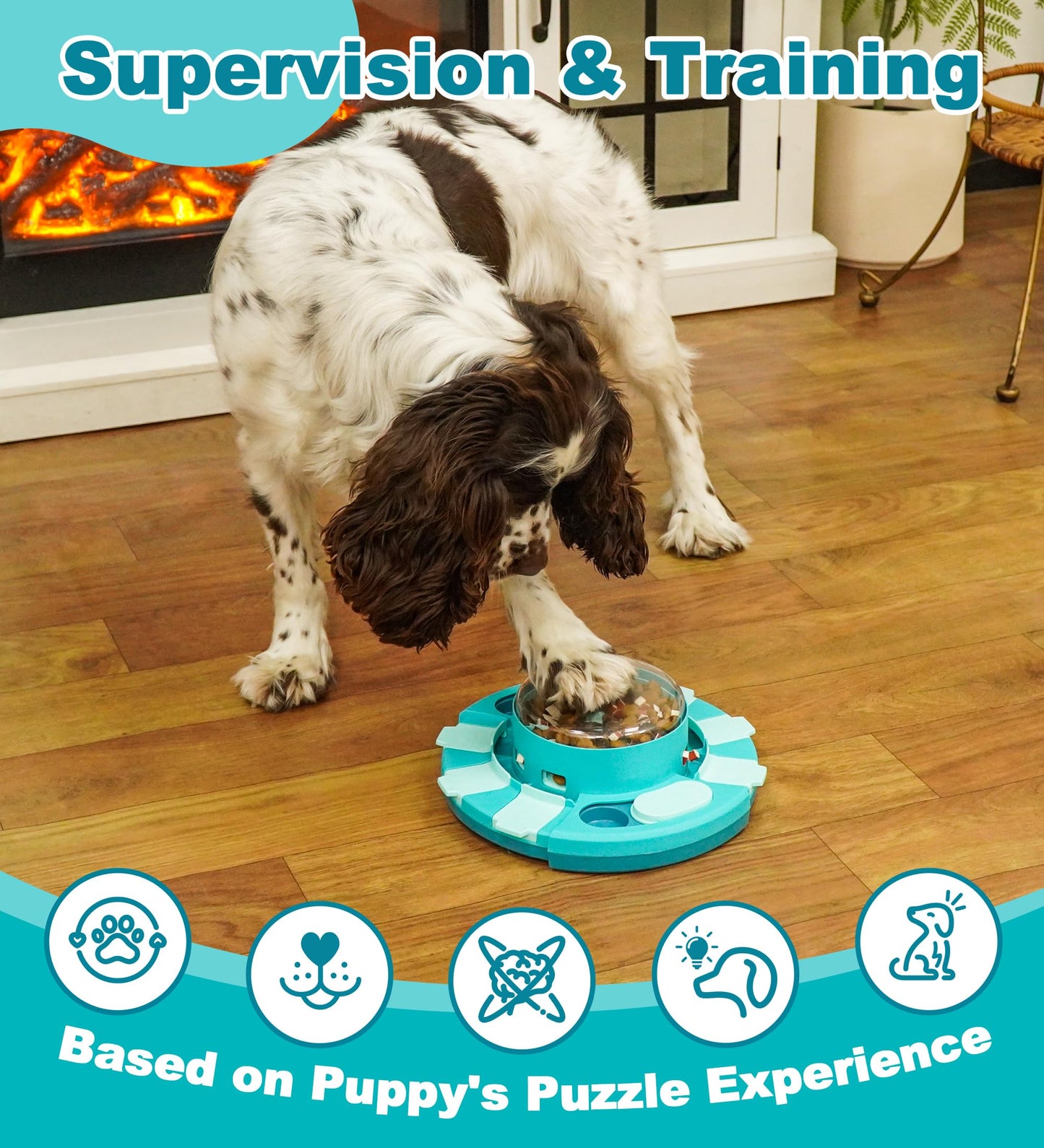 Aluckmao Dog Puzzle Toy, Food Treat Feeder, Mental Stimulation
