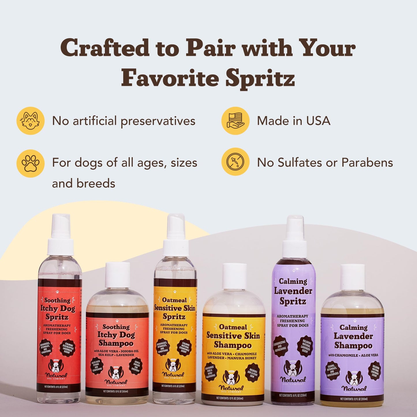 Natural Dog Company Itchy Dog Shampoo 12 oz – Hypoallergenic & Fragrance Free – Aloe Vera, Jojoba & Sea Kelp – Sulfate & Paraben Free – Soothes Dry, Itchy, Irritated Skin – Safe for All Breeds