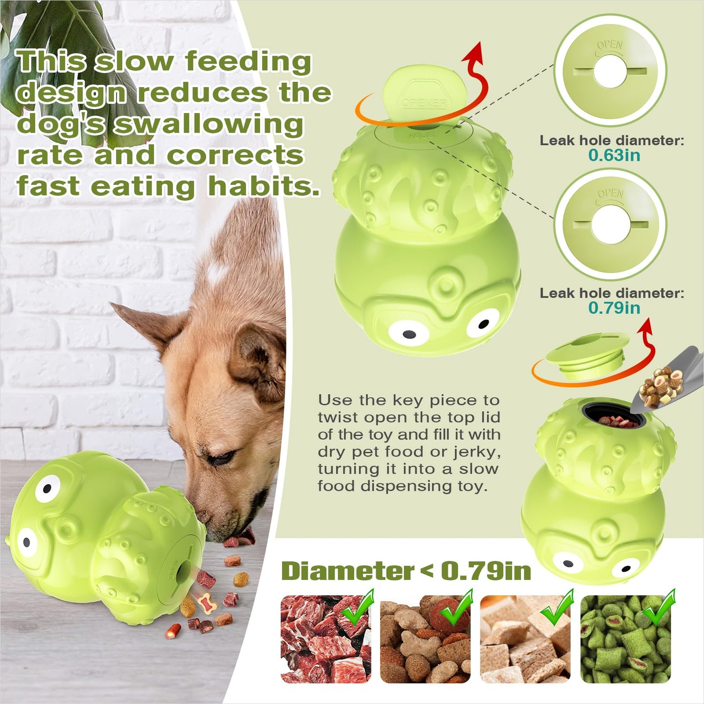 TLKNG Dog Chew Octopus Toy - Puppy Stuffable Freezable Toy - Filling Capabilities for Extended Play Time& Treat Food Dispensing Ball - Erichment Toys - Durable & Indestructible