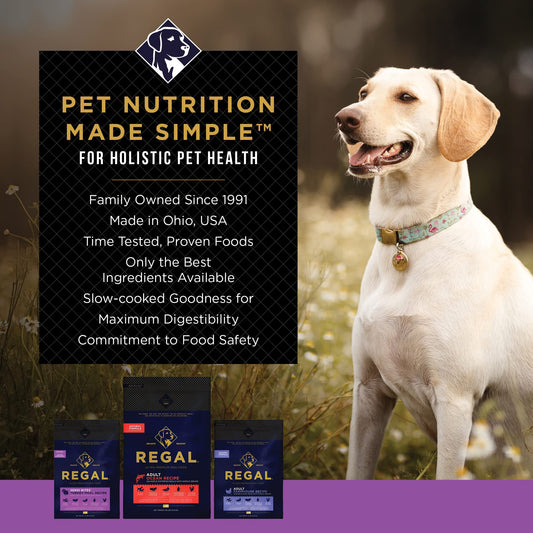 Regal Pet Foods Adult Sensi Bites Turkey Meal Recipe - All Natural, Limited Ingredient Dry Dog Food for All Breeds and Sizes of All Life Stages - Made in The USA, 26 LB Bag