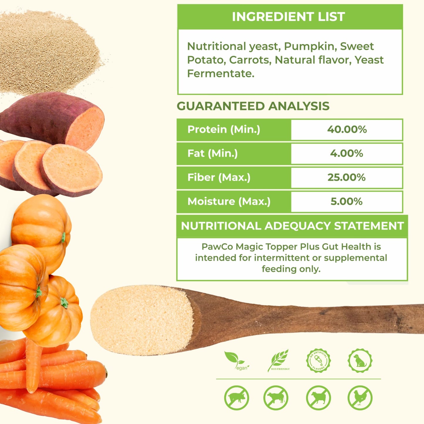 PawCo Magic Topper Gut Health - Dog Topper for Digestion with Postbiotics, Grain-Free Meal Enhancer for Digestive Support, 160g