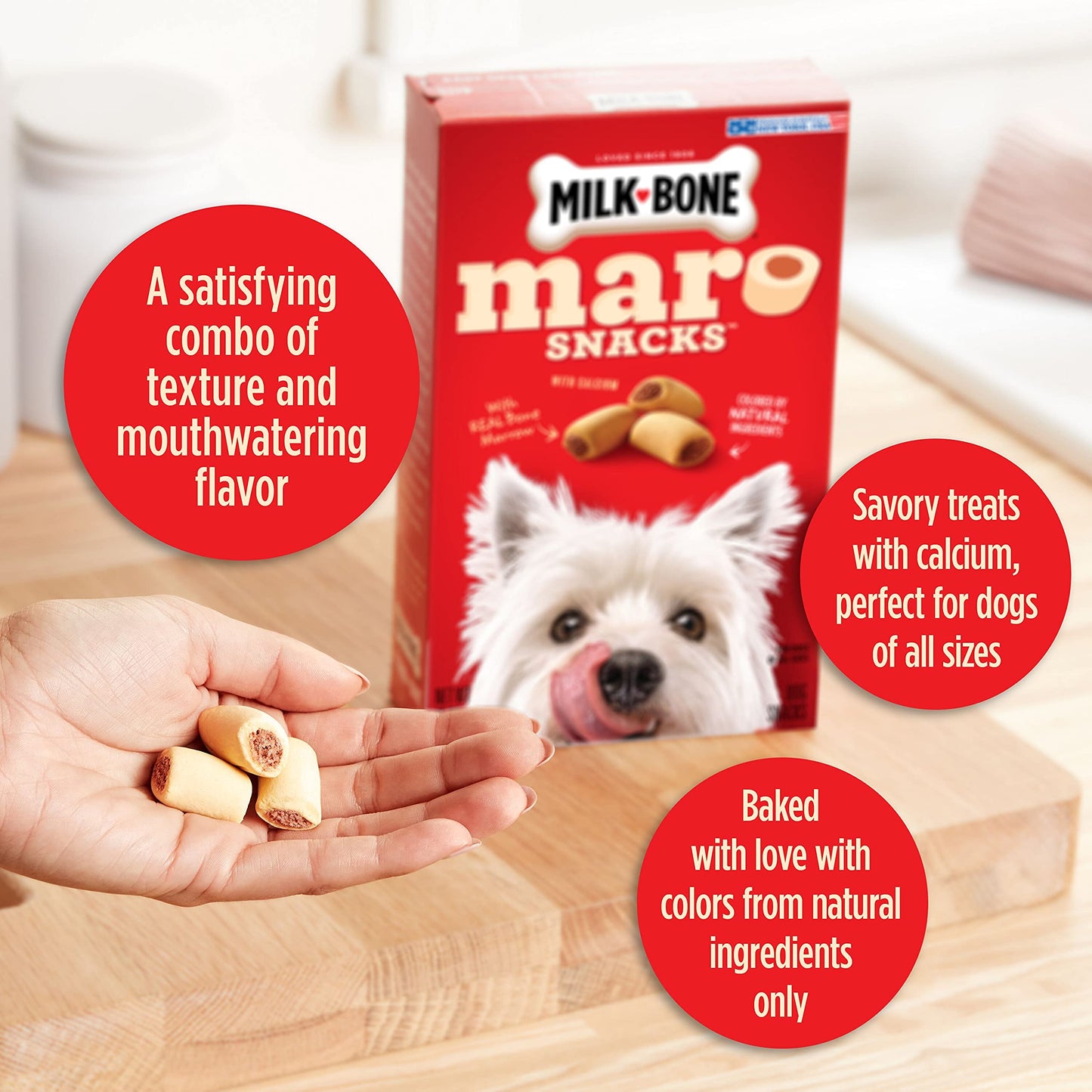 Milk-Bone MaroSnacks Dog Treats, Beef, 40 Ounce (Pack of 2)