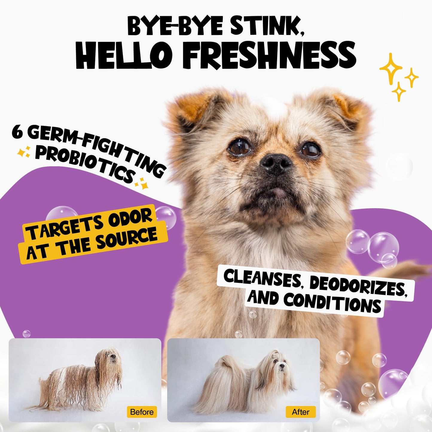 ROOFUS THE DOG Probiotic Pet Shampoo 1 Pack - Snuggle Sesh Dog Shampoo for Conditioner, Moisturizing & Itching - Hypoallergenic Shampoo for Hydrating & Cleansing