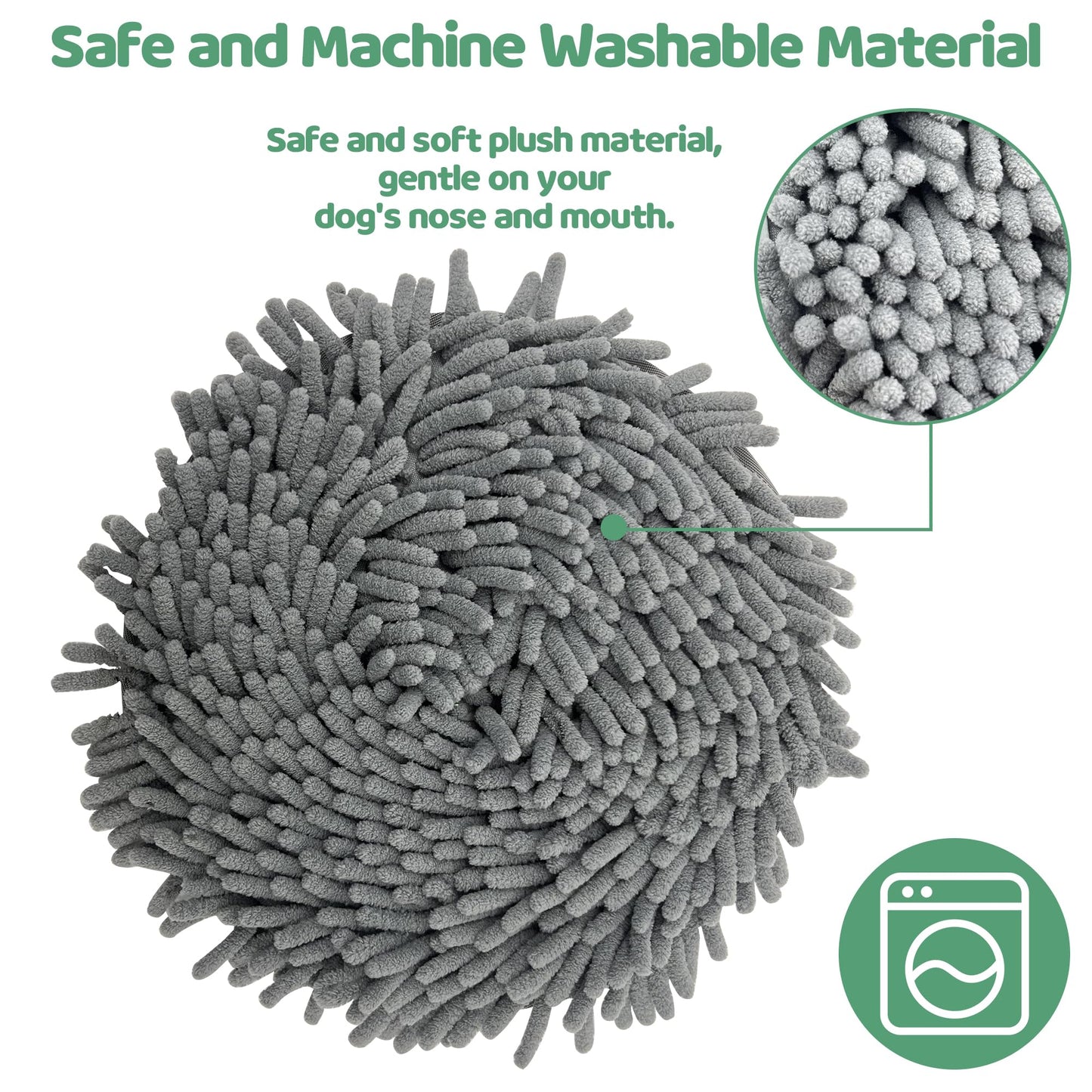 Puzzle Feeder Slow Feeder Dog Bowl Insert & Snuffle Mat 2-in-1, Machine Washable Food Puzzle for Large Dogs, Soft Feeder Insert to Slow Eating