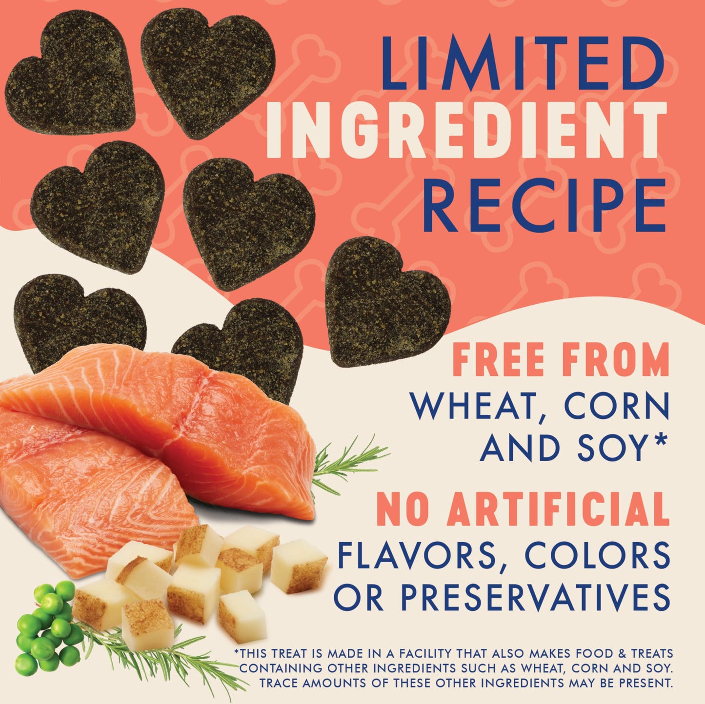 Finley's Hearty Selects Dog Treats, Hearty Selects Salmon, Sweet Potato, and Flax Seed, Soft-Baked, Functional Ingredients, Made in USA, 12 Ounce (Pack of 1)