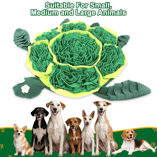 FLERDMAU Snuffle Mat for Dogs Toys - Dog Toys to Keep Them Busy | Dog Puzzle Slow Feeder Treat Toy | Interactive Dog Toys and Dog Feeding Mats | Dog Lick Mat Enhancement (Green)