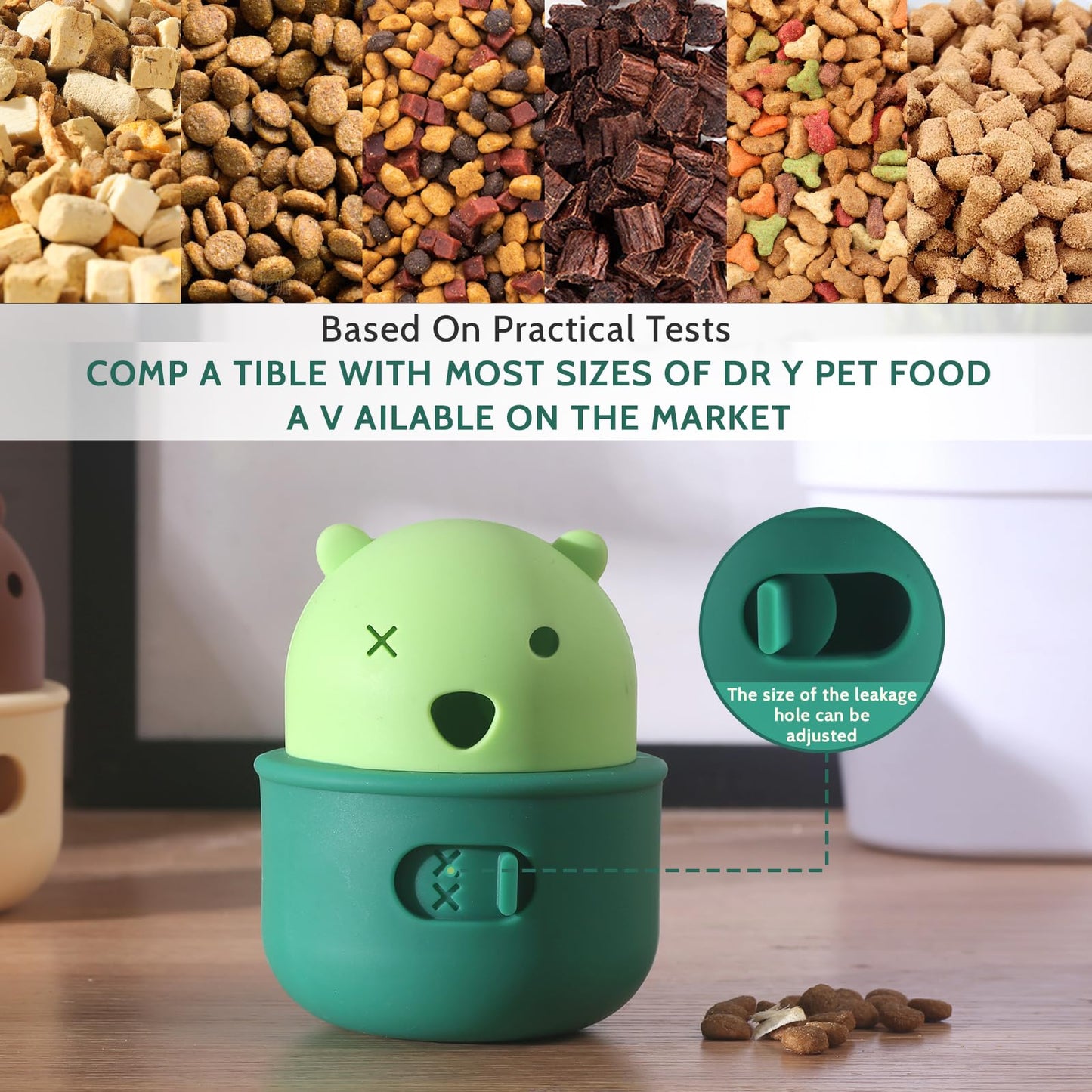 Silicone Dog Slow Feeder Toy - Interactive Puzzle Feeder & Food Dispenser for Small & Large Dogs - Enrichment Toys for Mental Stimulation - Fun Puppy Chew Toys & Cat Treat Dispenser to Keep Pets Busy