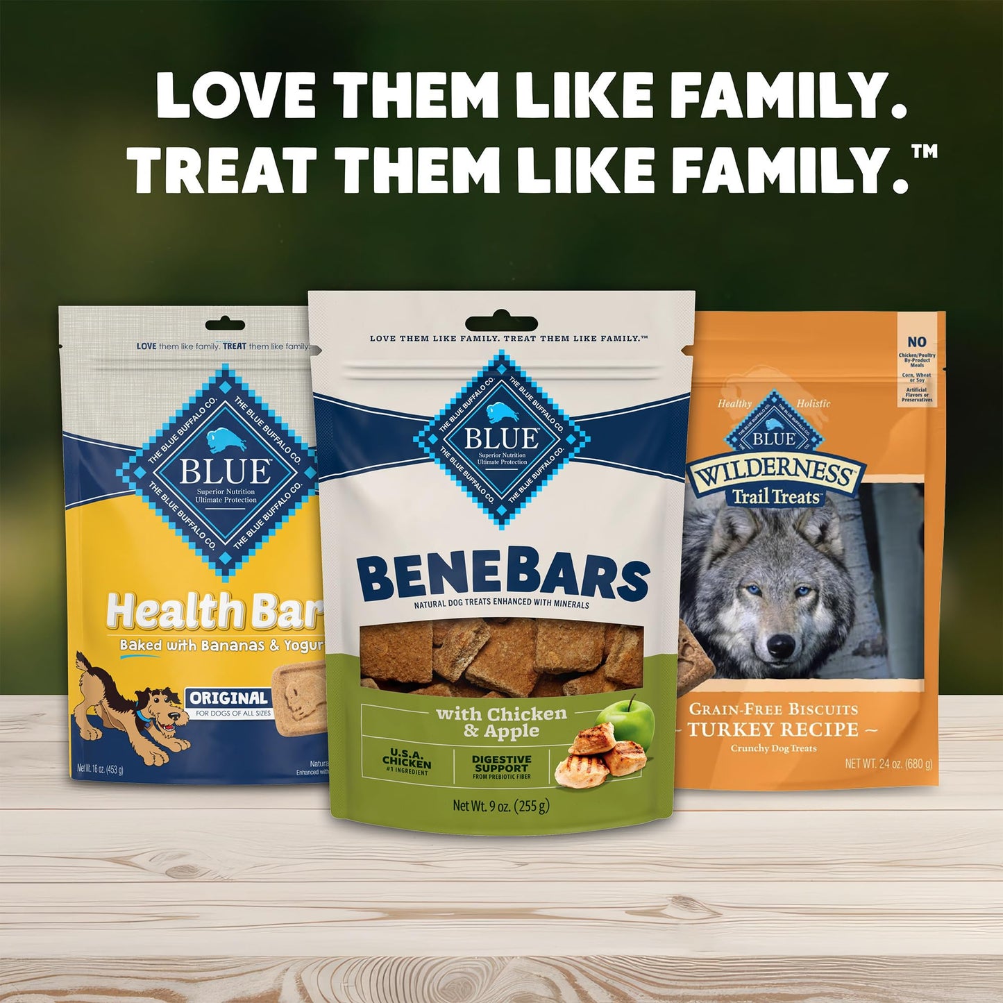 Blue Buffalo BeneBars Digestive Support Dog Treats with Prebiotic Fiber, Made with Natural Ingredients, USA Chicken & Apple, 9-oz Bag