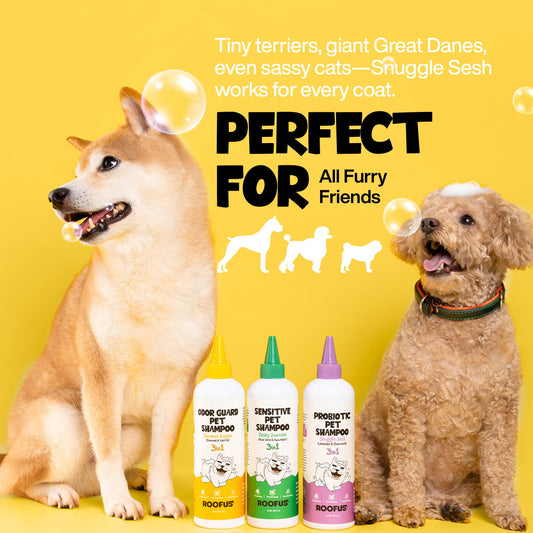 ROOFUS THE DOG Odor Guard Pet Shampoo 1 Pack - Coconut Kisses Dog Shampoo for Conditioner, Moisturizing & Itching - Hypoallergenic Shampoo for Hydrating & Cleansing