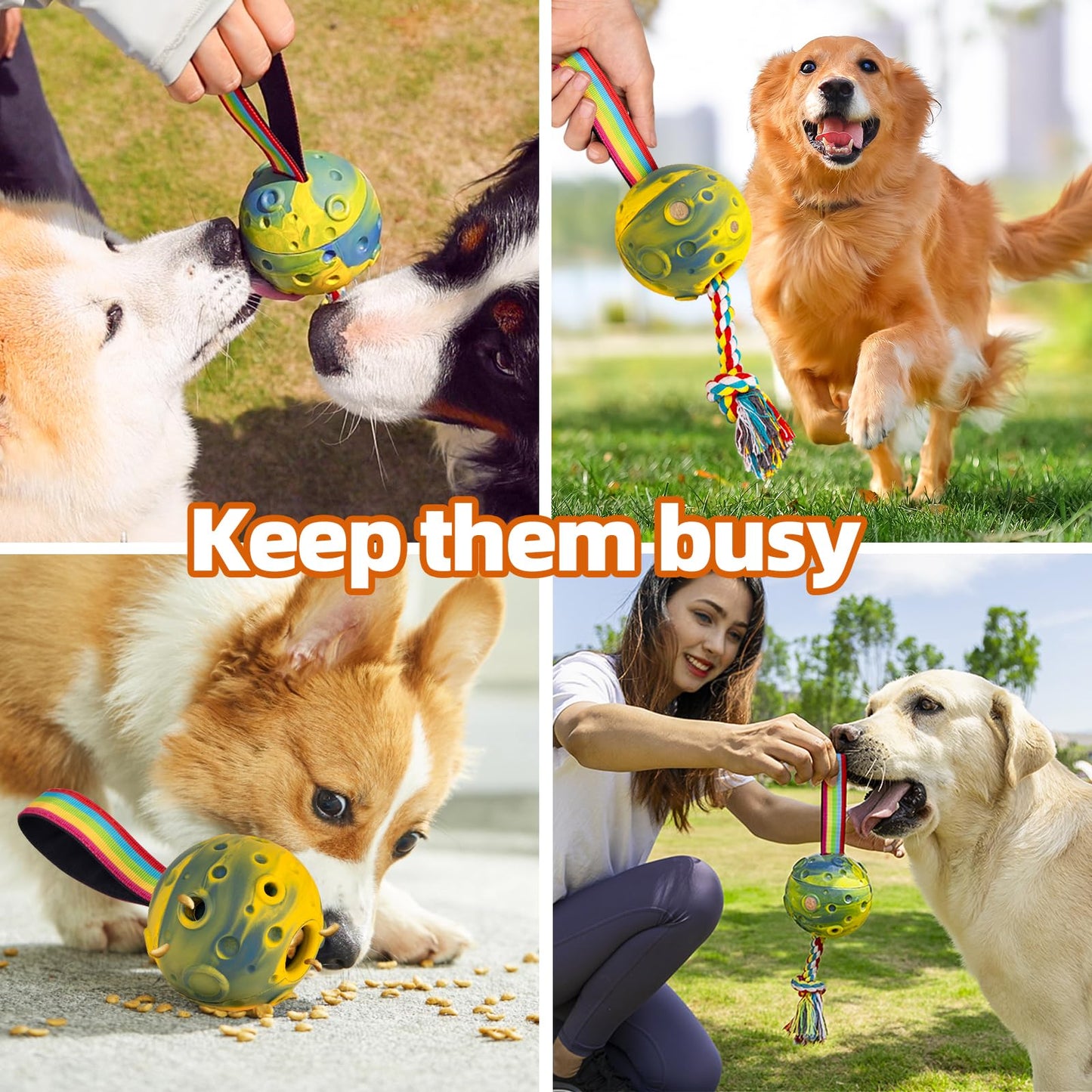 Interactive Dog Toys,3 in 1 Enrichment Toy,Dog Puzzle Toys Treat Dispensing,Fillable Frozen Mold,for Anxiety Relief and Keep Them Busy