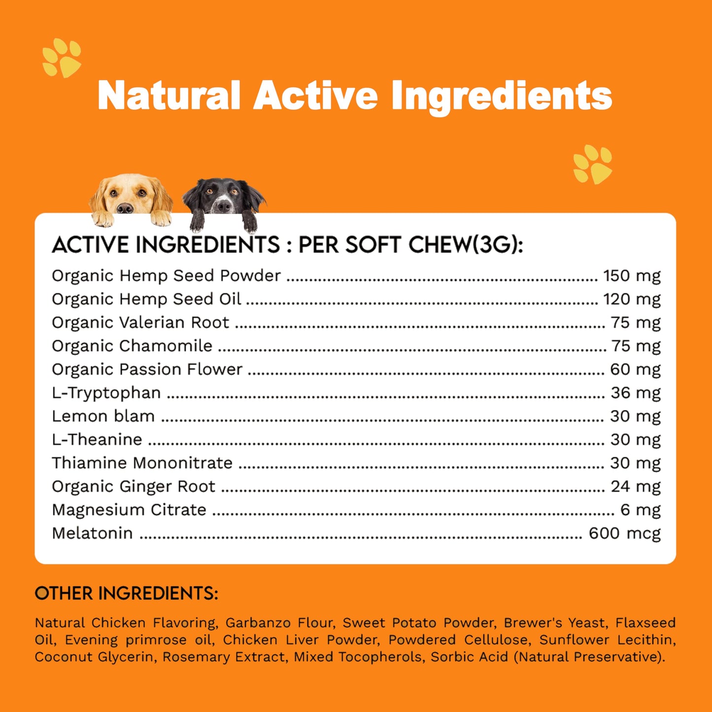 Serenity Snack for Dogs - Stress Relief & Calming Chews with Colostrum Calming Complex & L-Theanine - Promotes Relaxation & Better Sleep (Chicken)