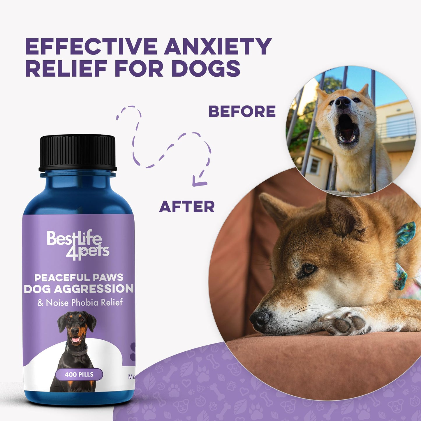 Dog Calming Pheromone Diffuser Kit with Timer – 2 Plug-Ins + 4 Refills – Smart 4-Level Timing Calming Aid – Stress Relief for Dogs – Help with Anxiety, Barking, Fighting, Thunder, Travel, Vet Visits