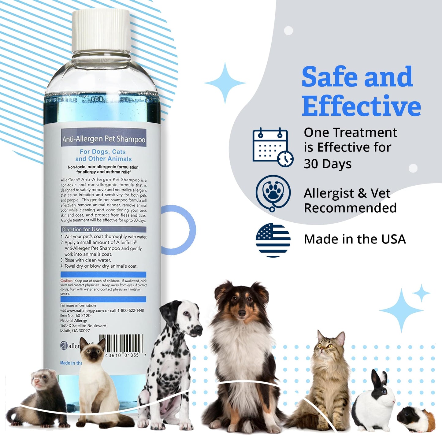 Allertech® Anti-Allergen Pet Shampoo 16-oz Bottle