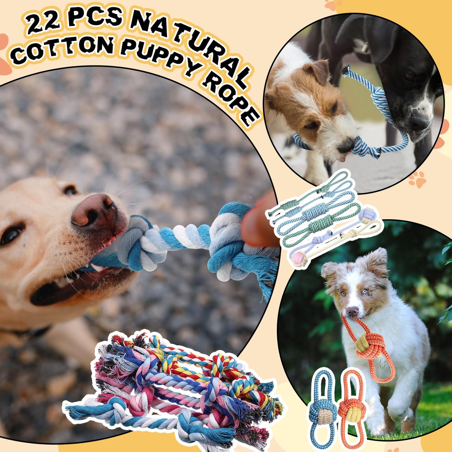 Syhood 60 Pcs Squeaky Dog Toys Bulk Christmas Stuffed Plush Chew Toys Puppy Teething Rope Cute Spiky Chew Ball for Christmas Small Dog Pet Teething Gift(Cute Style)