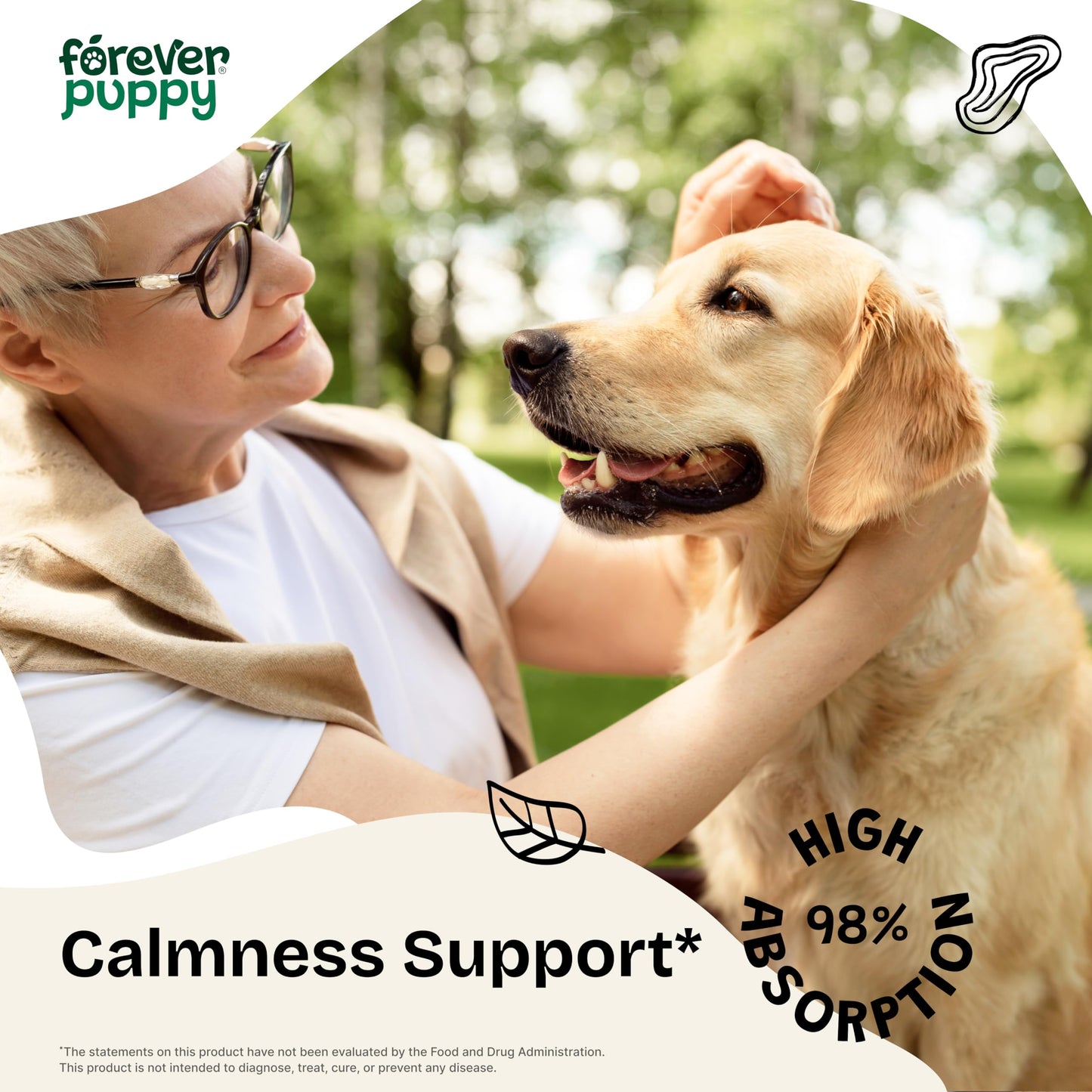 Forever Puppy Calming Drops for Female Dogs - Pure Valerian Root & Passion Flower Extract for Female Composure - Liquid Relaxing & Mood Support Supplement for Dogs of All Breeds & Sizes - 2 oz