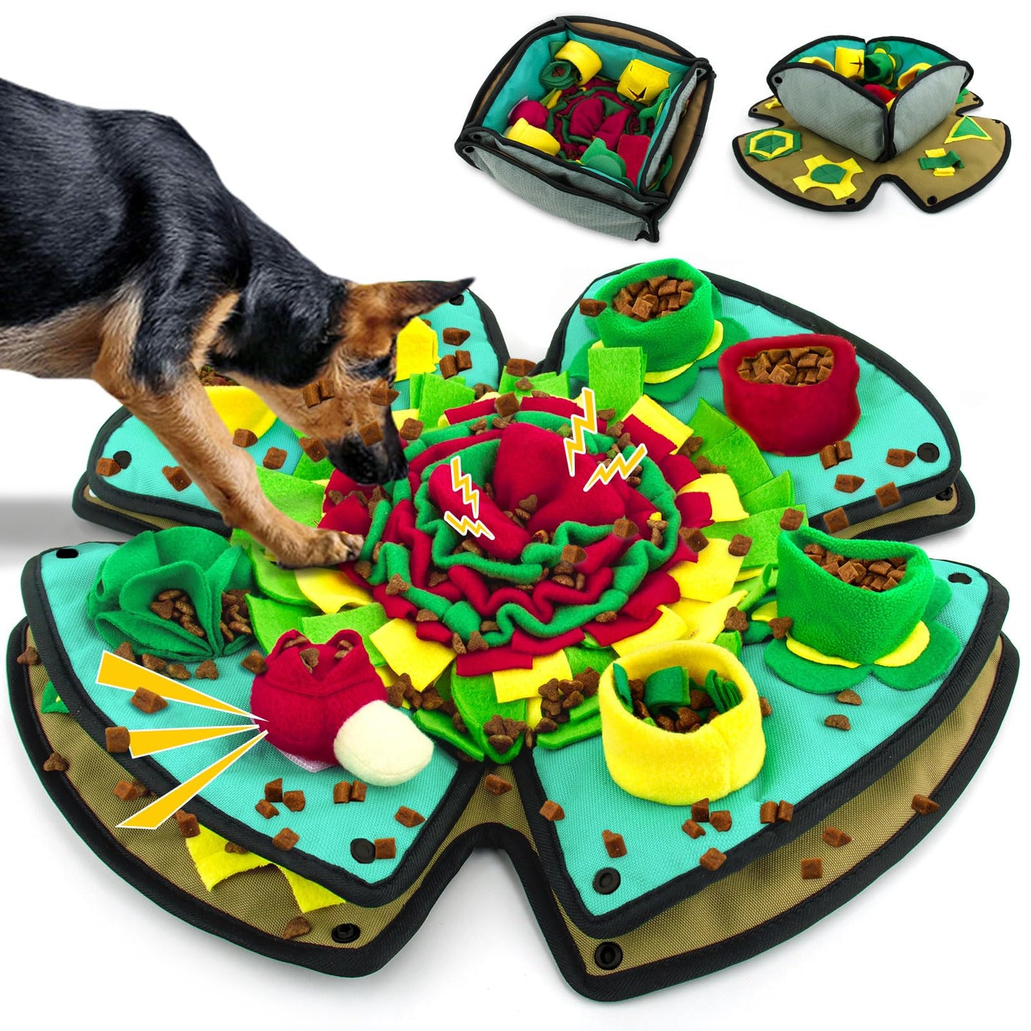 AWOOF Snuffle Mat for Dogs,Durable Interactive Dog Puzzle Toys Encourages Natural Foraging Skills,Durable Dog Feeding Mat for Boredom and Mental Stimulation for Large, Medium and Small Dogs