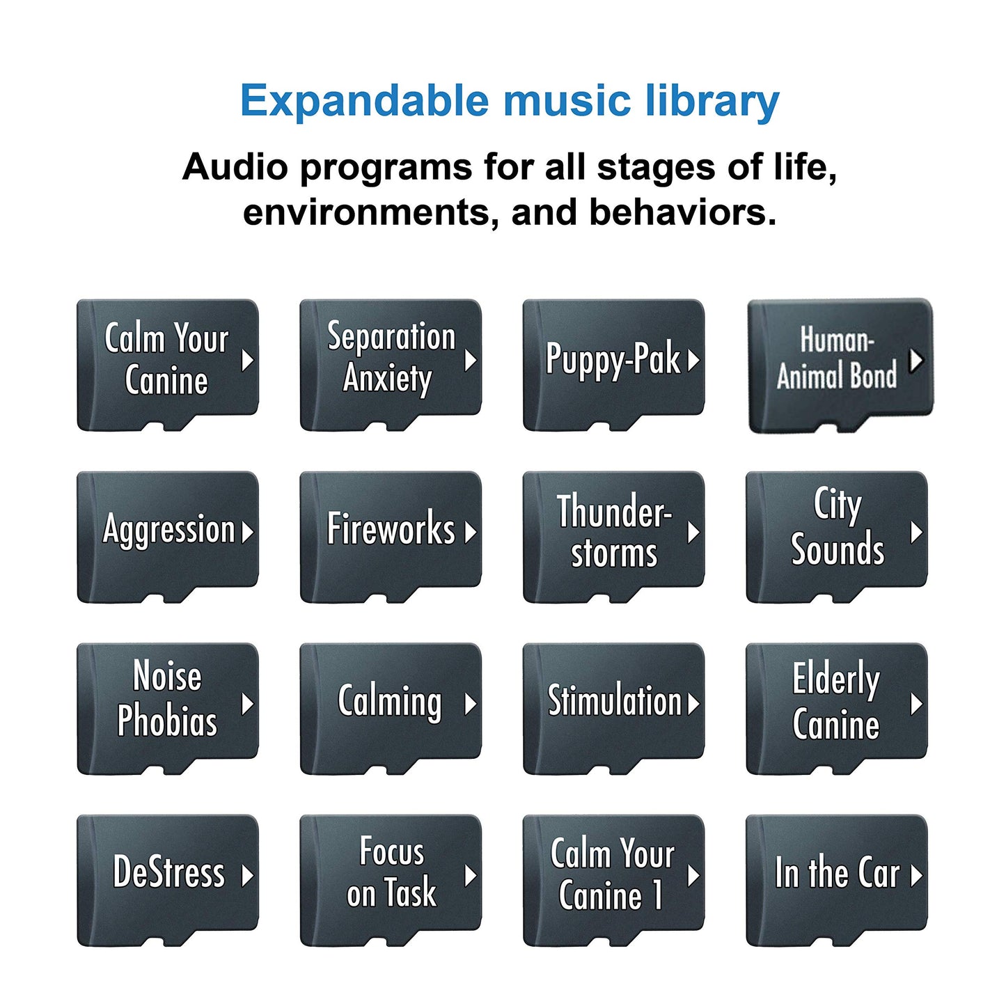 iCalmPet | Through a Dog's Ear: Canine Separation Anxiety | Training Program by Victoria Stilwell | MicroSD Card | 16-hrs | Clinically-Proven Music and Silence