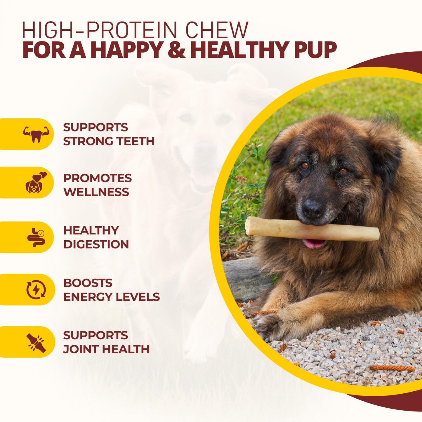 Mr Ros Natural Beef Cartilage for Dogs - Premium Collagen Chews for Aggressive Chewers - Long Lasting Dog Treats for Joint and Skin Health - Healthy Pet Treats - 150g per Bag