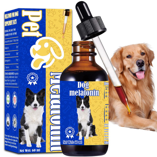 Tetra Dog Melatonin, Quiet Moments Calming Aid for Dogs Melatonin, Effective Anxiety Relief, Dog Sleep Aid for Dogs &Cats, 60 Ml