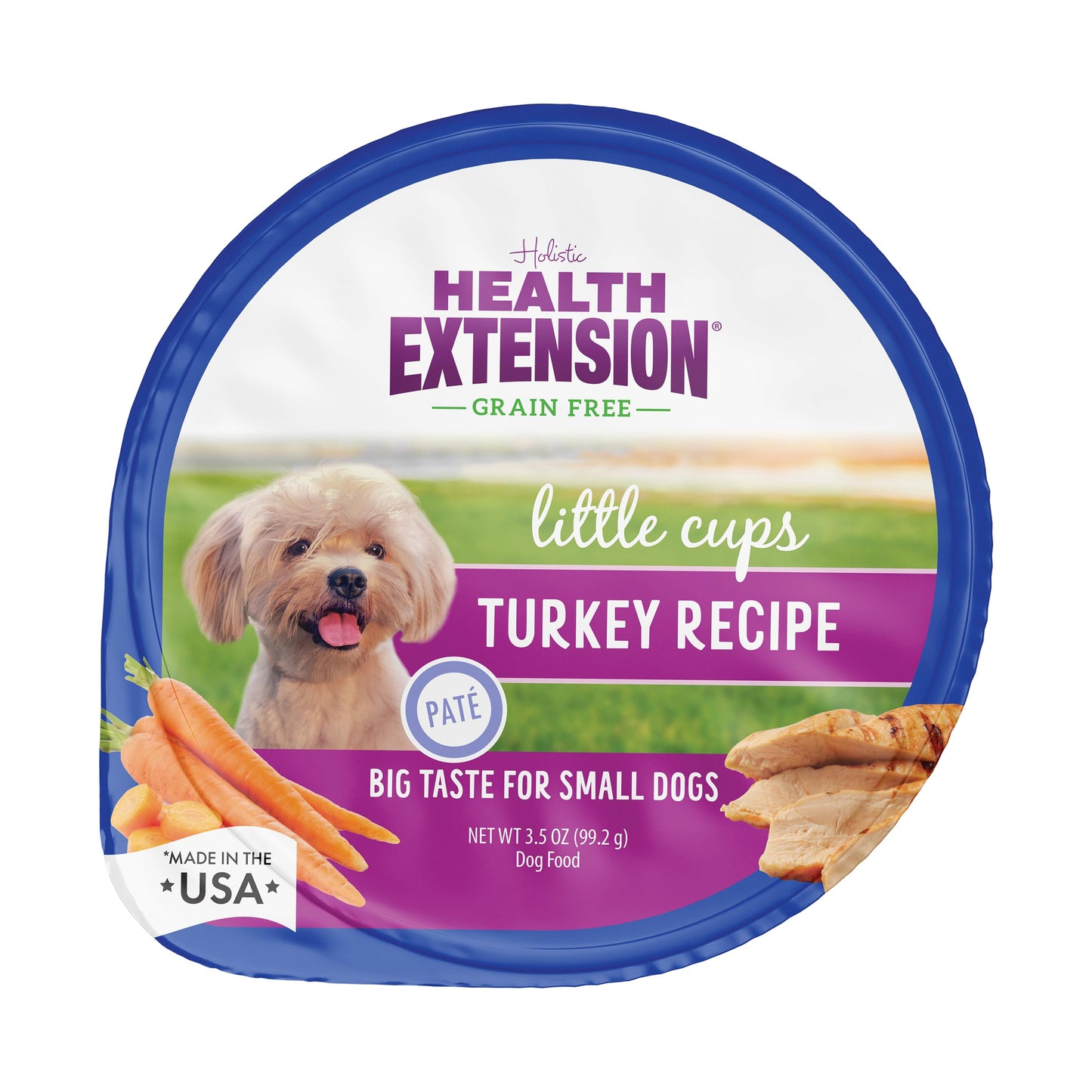Health Extension Little Cups Grain-Free Wet Dog Food, Small Breed - Variety Box (6 Chicken/6 Turkey) 3.5 oz - Easy to Digest, Ideal for Picky Eaters (Case of 12 Cups)