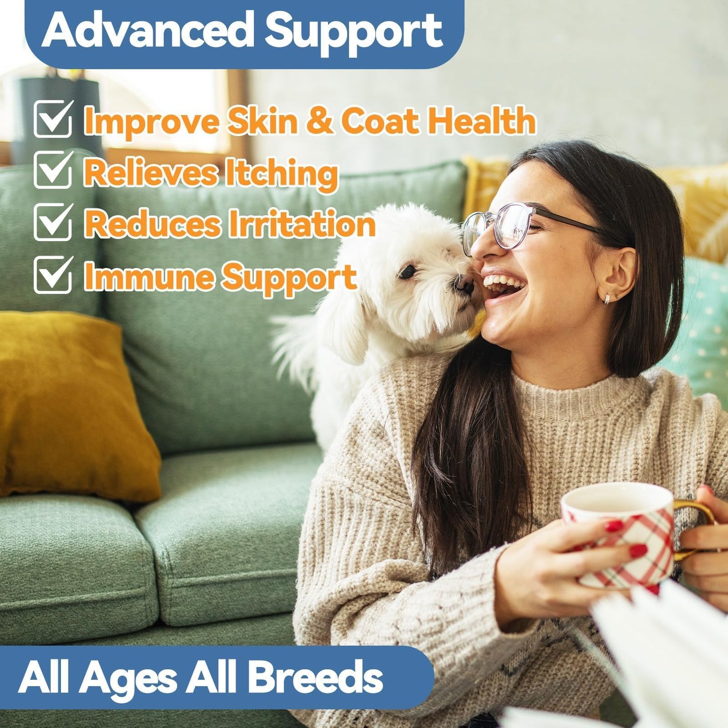 Natural Yeast Relief for Dogs, Supports Healthy Itch Relief, Dog Ear Discomfort Care, Itch Relief for Dog, Allergy Supports, Inflammation Relief for Dogs, 60ml