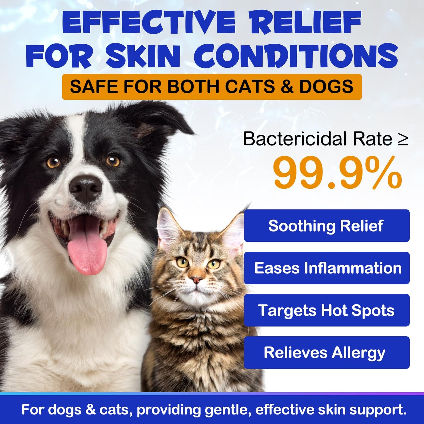 Hydrocortisone Spray for Dogs and Cats, Hot Spot Treatment & Itch Relief Spray for Dogs, Dog Hydrocortisone Sprays Soothes Irritated Dry Itchy Skin, Allergies & Dermatitis - Gentle and Safe, 120ml