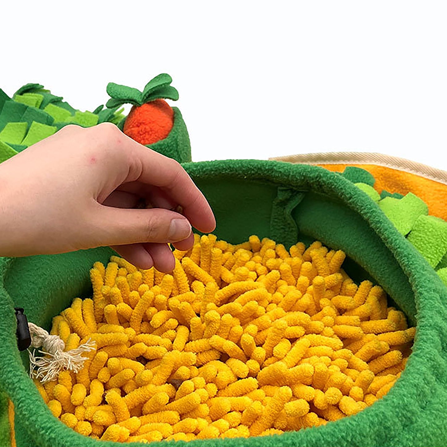 BADQIAO Pet Olfactory Feeding Pad Training Mat Dogs Cats Interactive Puzzle Toy Natural Foraging Tool Slow Feeding Snack Hiding Blanket (Spring)