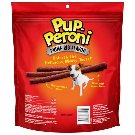 Milk-Bone Soft & Chewy Dog Treats Beef & Filet Mignon 25 Ounce + Pup-Peroni Prime Rib Flavor Dog Treats 22.5 Ounce Bundle
