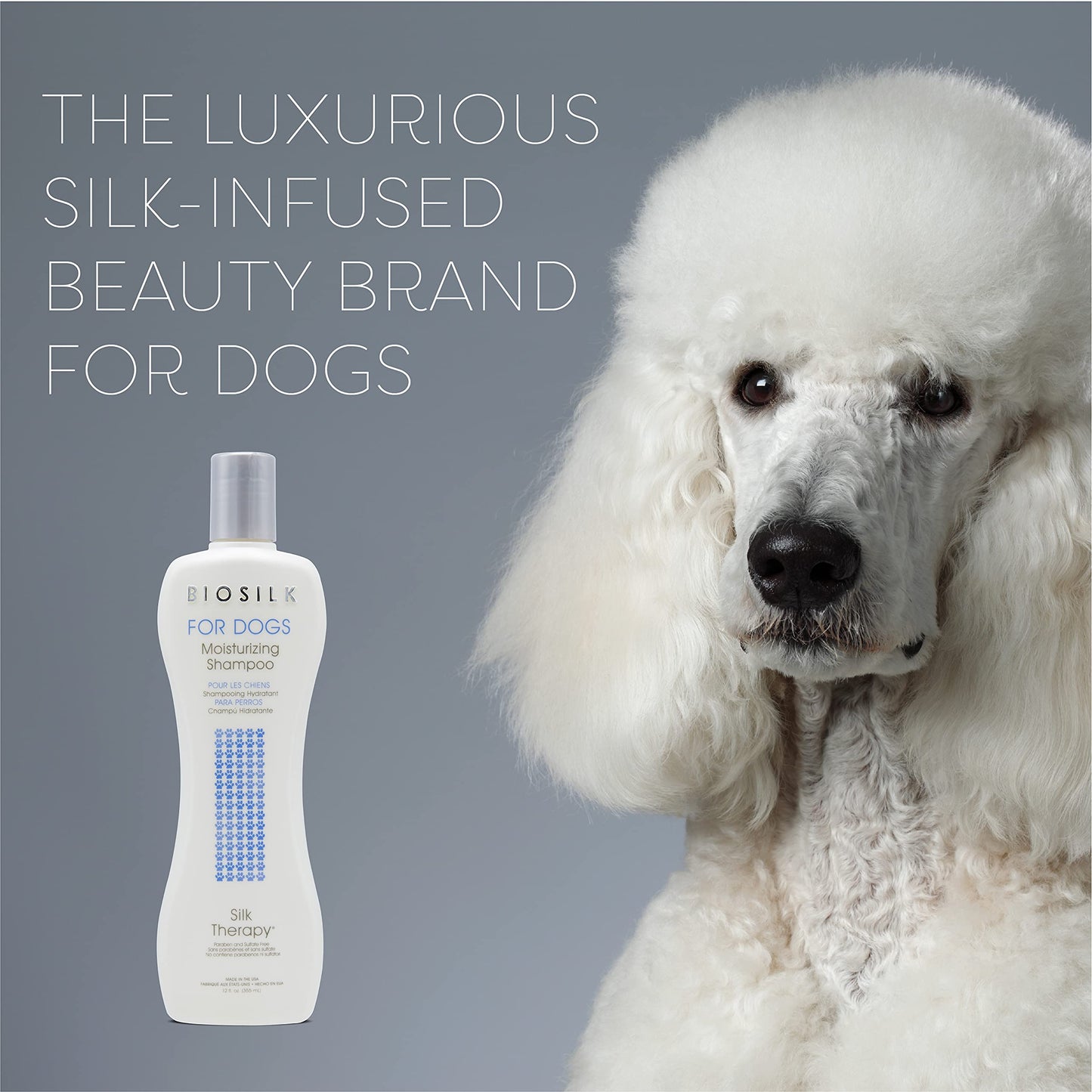 BioSilk Silk Therapy Moisturizing Shampoo for Dogs - Best Dog Shampoo for Pets with Dry, Itchy, or Sensitive Skin, Gentle Dog Wash, Essential Grooming Supplies, 12 Fl Oz - 2 Pack