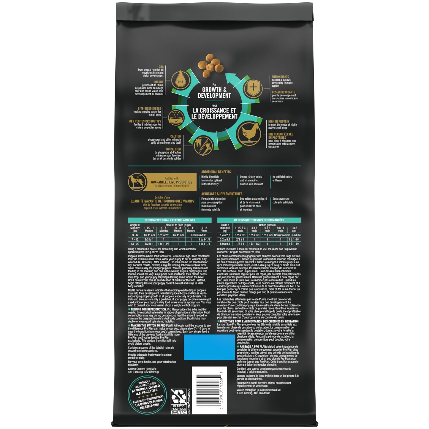 Purina Pro Plan High Protein Small Breed Puppy Food DHA Chicken & Rice Formula - 6 lb. Bag