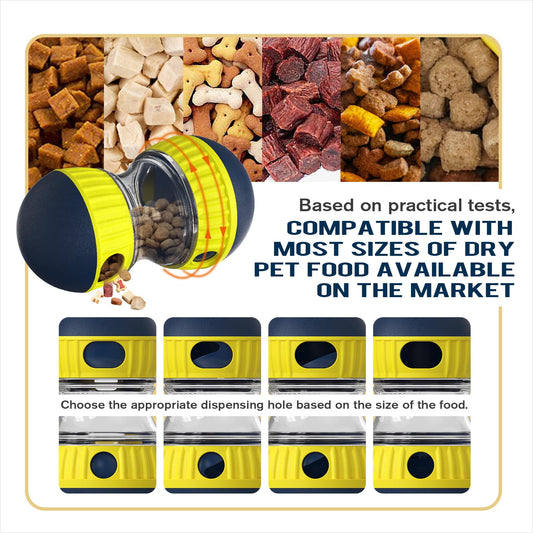 Dog Puzzle Ball for Small/Medium Dogs L Size Adjustable Treat Dispensing Toys Food Dispenser Balls Cognitive Enrichment Toy Puppy Slow Feeding Interactive Mind Stimulating Game Indoor Gift