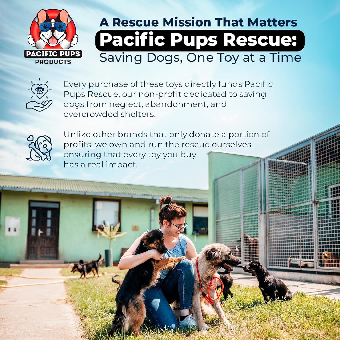 2 Pack Red - XL Dog Rope Toy for Aggressive Chewers - Benefits Non-Profit Dog Rescue - Tug of War Dog Toy, Dog Toys for Large Dogs, Tough Dog Toys for Aggressive Chewers