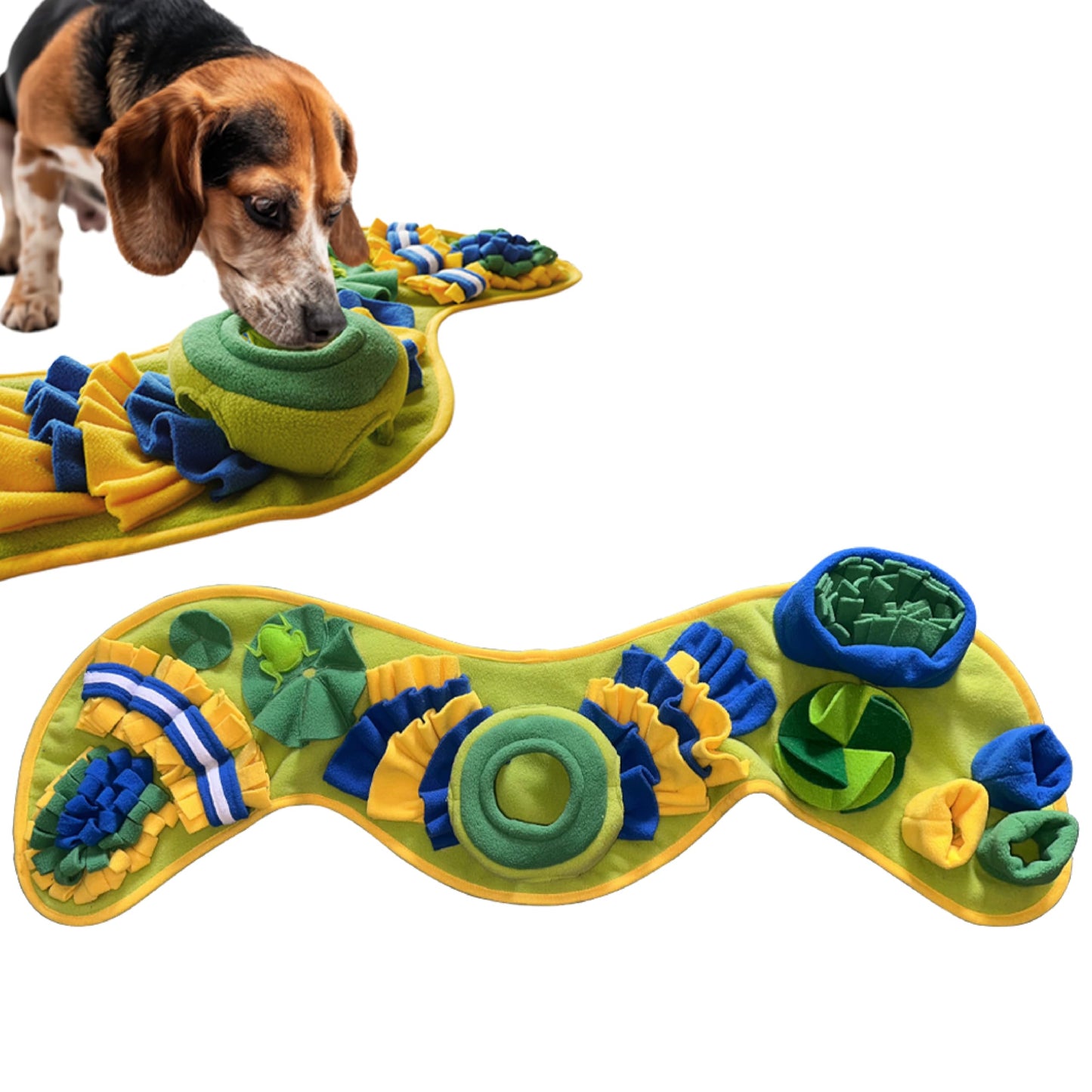 PAWLUDE Snuffle Mat for Dogs 39 x 12 in - Digging Mat Encourages Interaction and Enhancing Pet Wellbeing, Pet Training Sniff Pad, Digging Dog Toy for Feeding and Play, Nosework Treat Matt