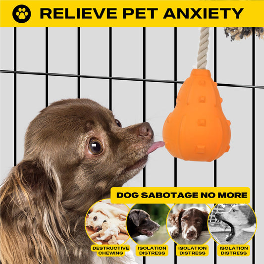 Fida Treat-Dispensing Dog Chew Toys with Rope - Crate Training Aids for Puppies, Puppy Teething Toys, Interactive Fetch & Tug of War Toy for Small Medium Large Dogs