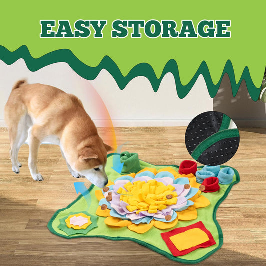 XIGOUPT Snuffle Mat for Dogs Large Breed Interactive Dog Toys,Sniff Mat for Slow Eating Pet Dog Toy Feeding Mat Floors Anti-Slip Could be Folded Free(Green)