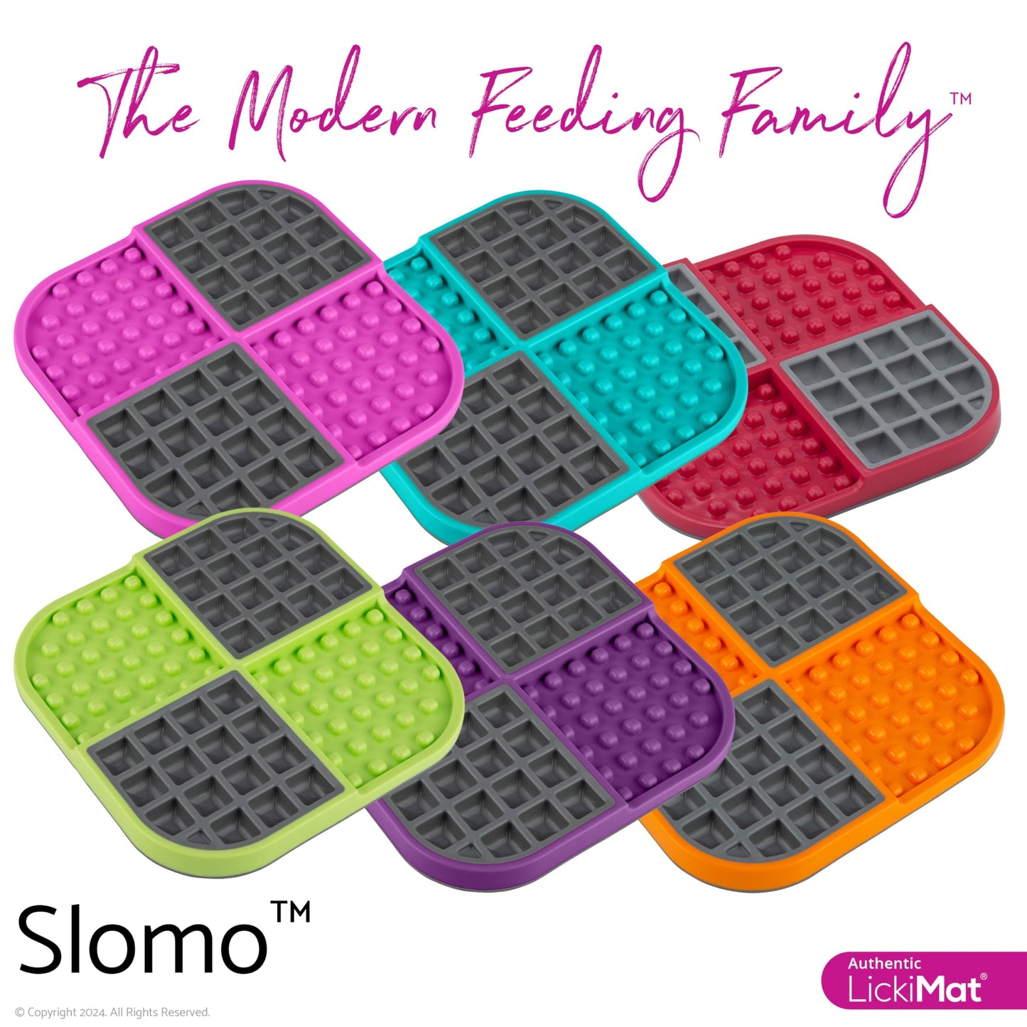 LickiMat Slomo, Cat Slow Feeder Lick Mat, Boredom Anxiety Reducer; Perfect for Food, Treats, Yogurt, or Peanut Butter. Fun Alternative to a Slow Feed Cat Bowl or Dish, Turquoise