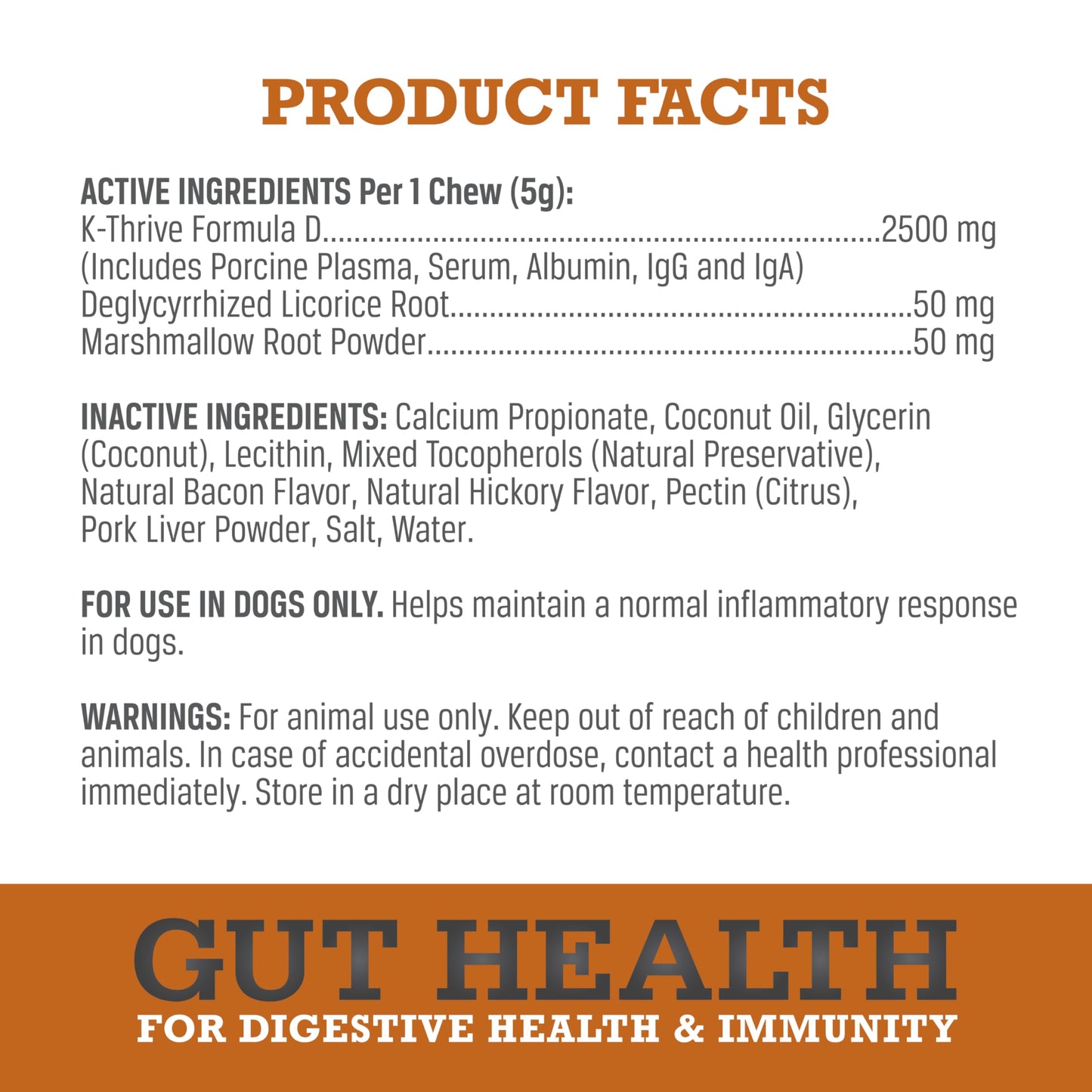 WINPRO Dog Gut Health Supplements – Plasma-Powered Chews for Dog Immune Support & Digestive Health, Fast-Acting Solution for Gut Health for Dogs of All Breeds & Sizes, 60 Count, Made in USA