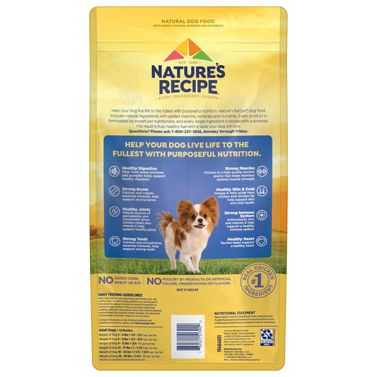 Nature's Recipe Grain Free Small Breed Dry Dog Food, Chicken, Sweet Potato & Pumpkin Recipe, 4 lb. Bag