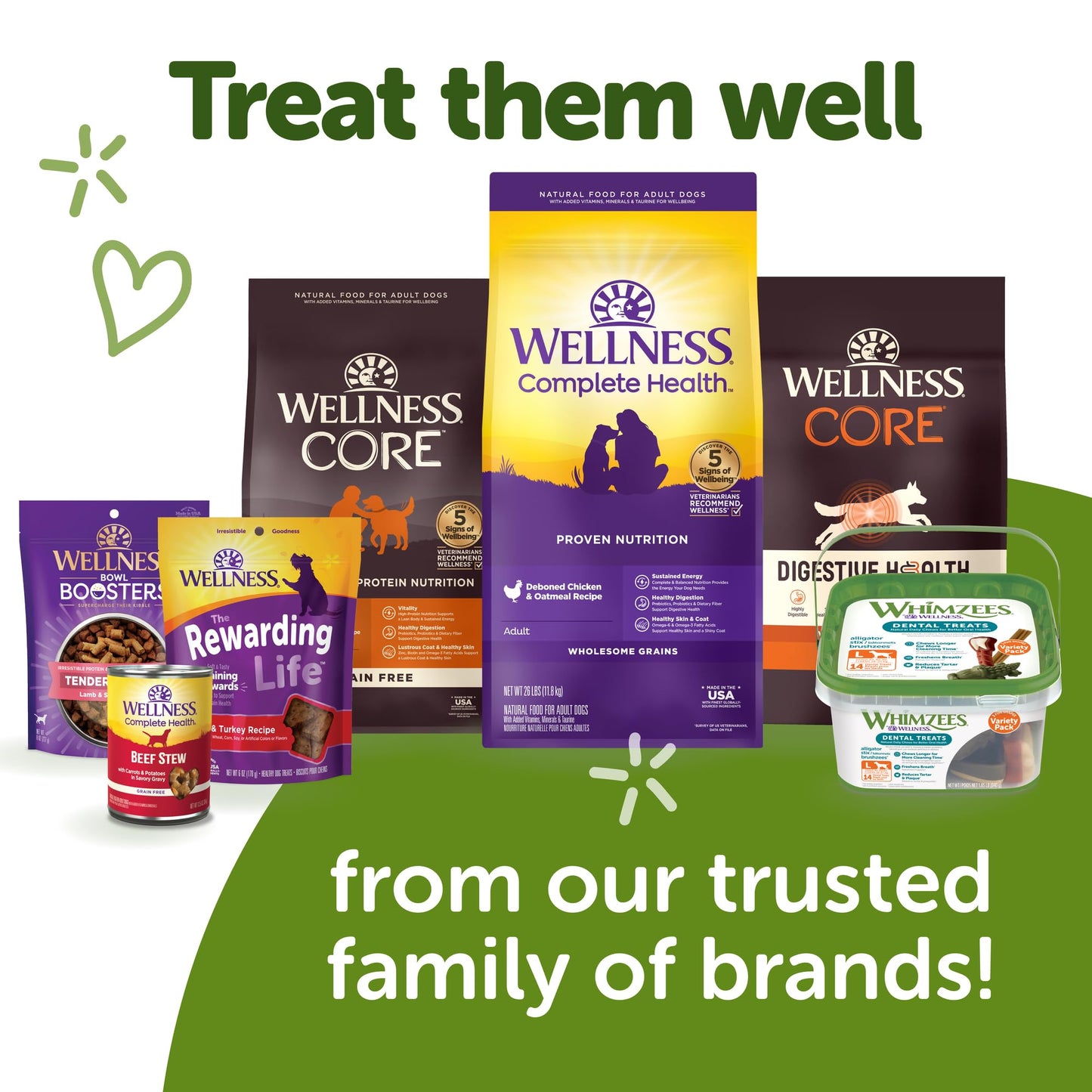 Wellness WHIMZEES Veggie Sausage Dog Dental Treats, Natural Chews, Small Size Stick, (28 Count)