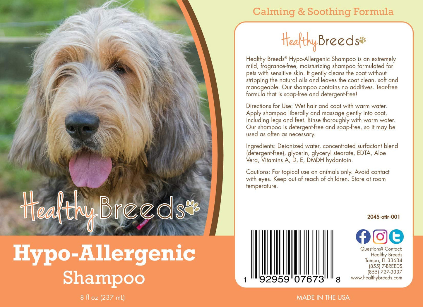 Healthy Breeds Cirneco dell'Etna Hypo-Allergenic Shampoo 8 oz