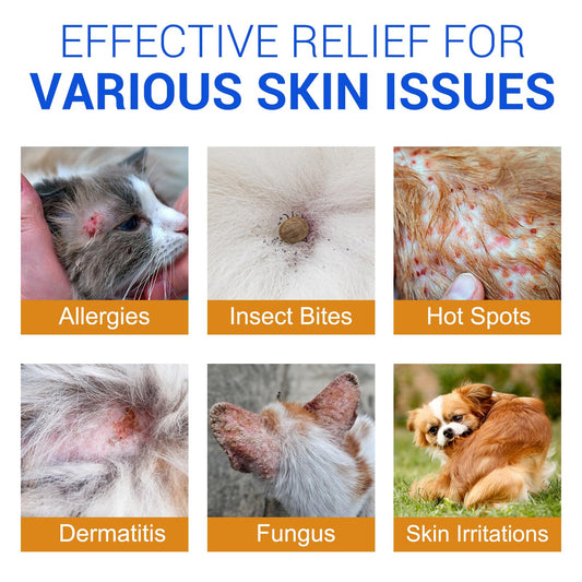 Hydrocortisone Spray for Dogs and Cats, Hot Spot Treatment & Itch Relief Spray for Dogs, Dog Hydrocortisone Sprays Soothes Irritated Dry Itchy Skin, Allergies & Dermatitis - Gentle and Safe, 120ml