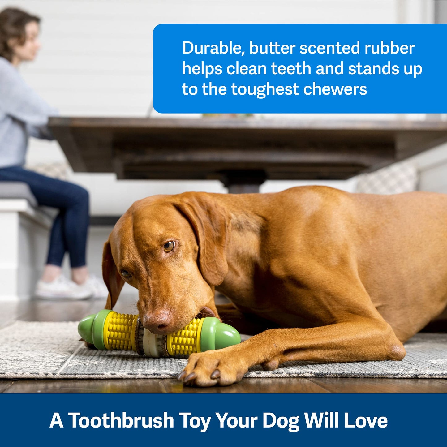 PetSafe Busy Buddy Cravin' Corn - Adjustable Slow Feeder Toy with Refillable Treat Rings - Cleans Teeth & Gums, Cures Boredom & Slows Down Eating Habits - Medium/Large - for Dogs 50+ lb