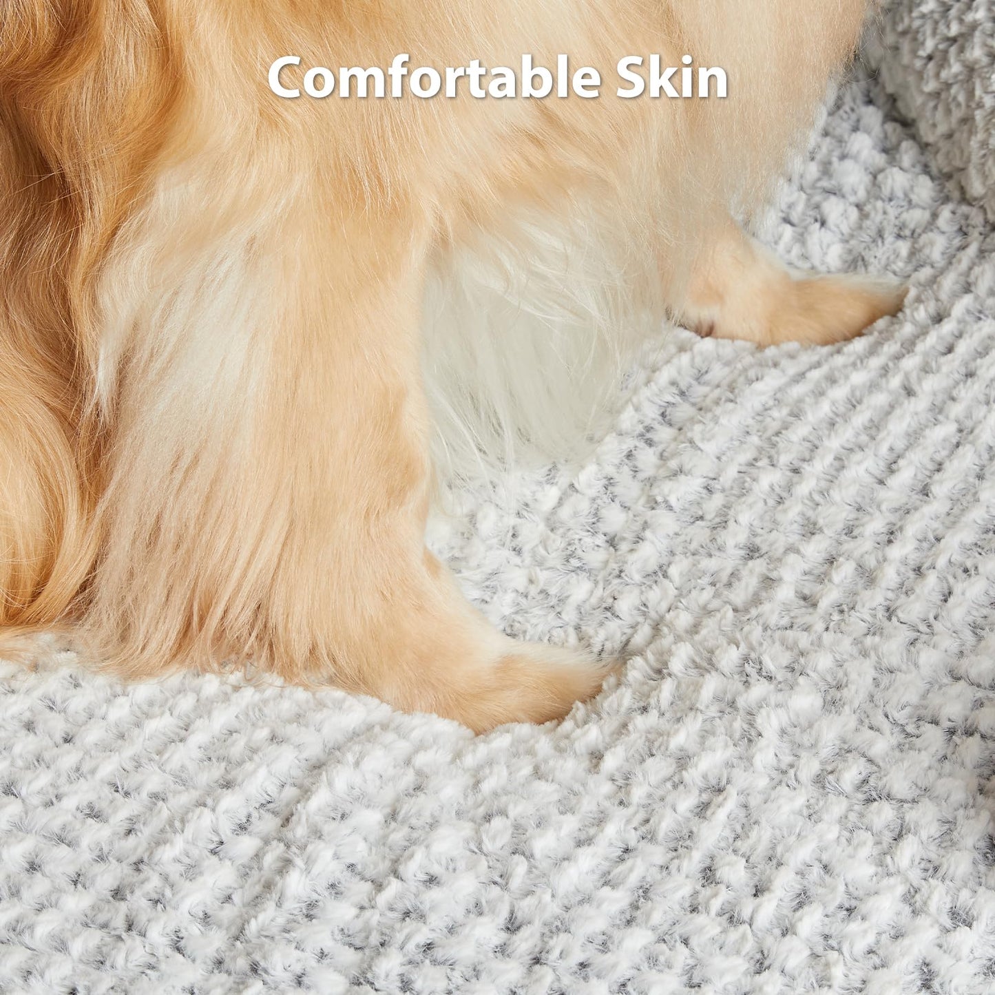 Orthopedic Dog Beds for Large Dogs,Waterproof Dog Bed, Egg Crate Foam Bed for Large Dogs, Big Pet Bed with Washable Removable Waterproof Pillow Cover and Anti-Slip Bottom, Grey