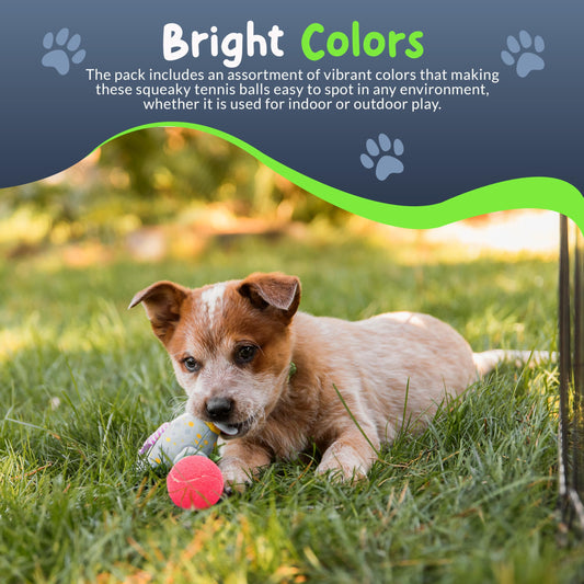 Mini Tennis Balls for Dogs 1.5 Inch - No Squeak Small Dog Balls for Small Breed and Puppies - Extra Small Interactive Fetch Toy for Dog Ball Launcher - 8 Pack