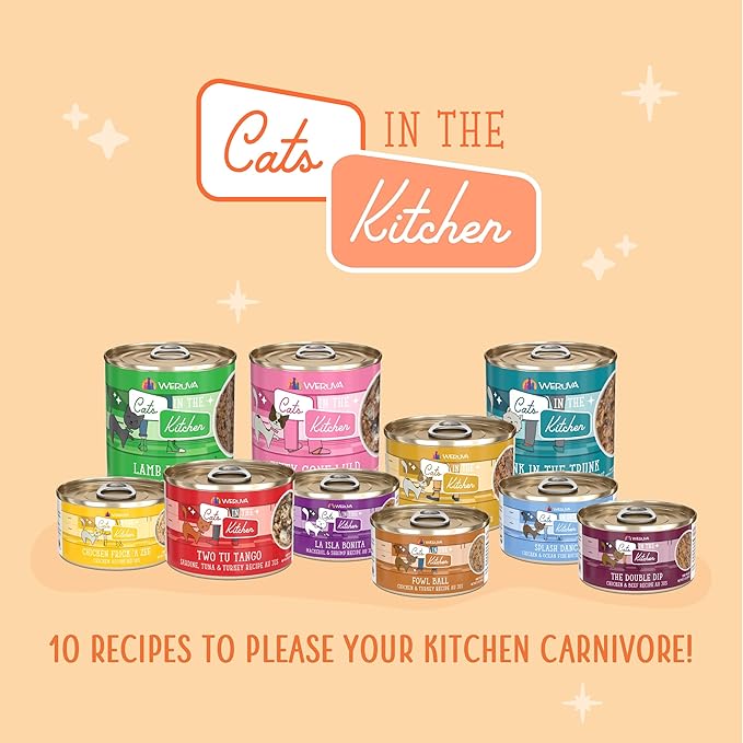 Weruva Cats in The Kitchen, Kitty Gone Wild with Wild Salmon Au Jus Cat Food, 6oz Can (Pack of 24)
