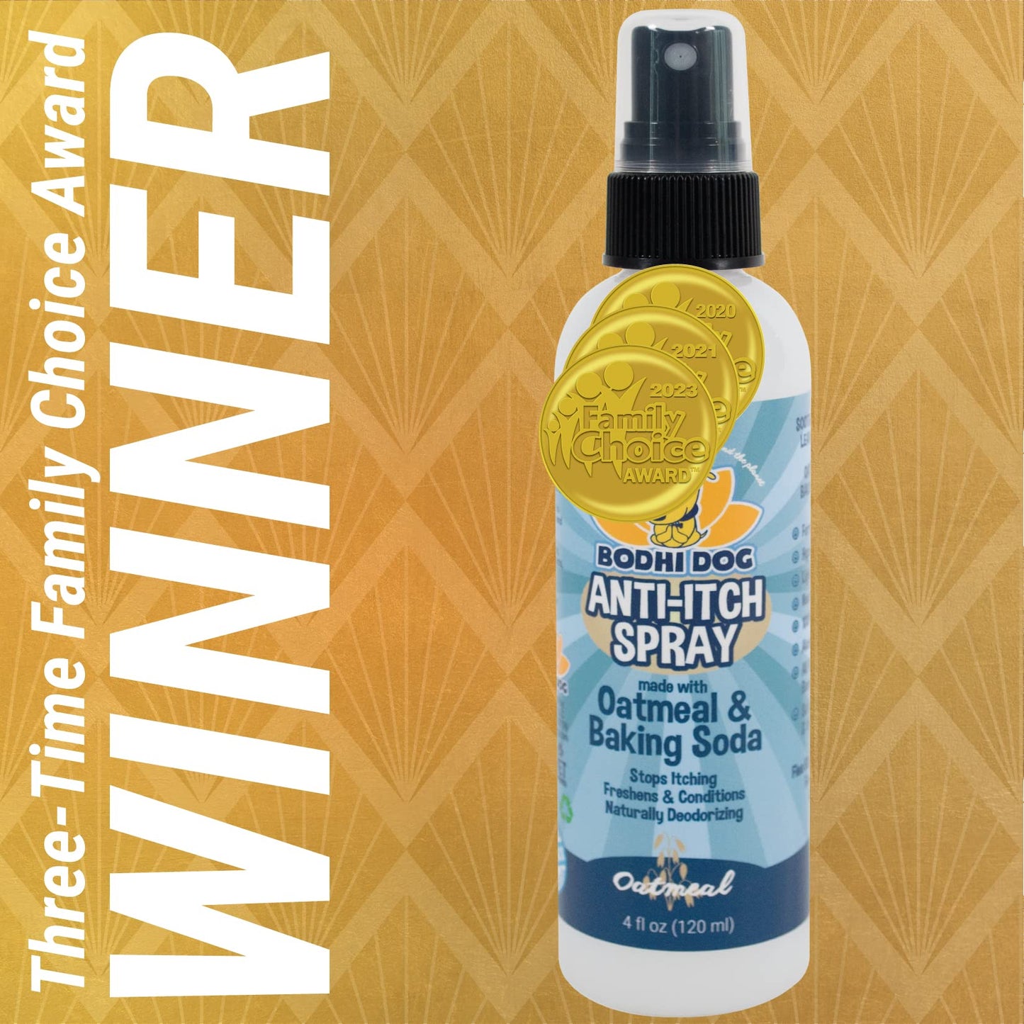 Bodhi Dog Itch Relief Spray - Natural Relief for Dry, Itchy, Allergic, or Bug-Bitten Skin - Safe for Dogs & Cats - Soothing Oatmeal Formula - Made in USA (Oatmeal, 4 Fl Oz)