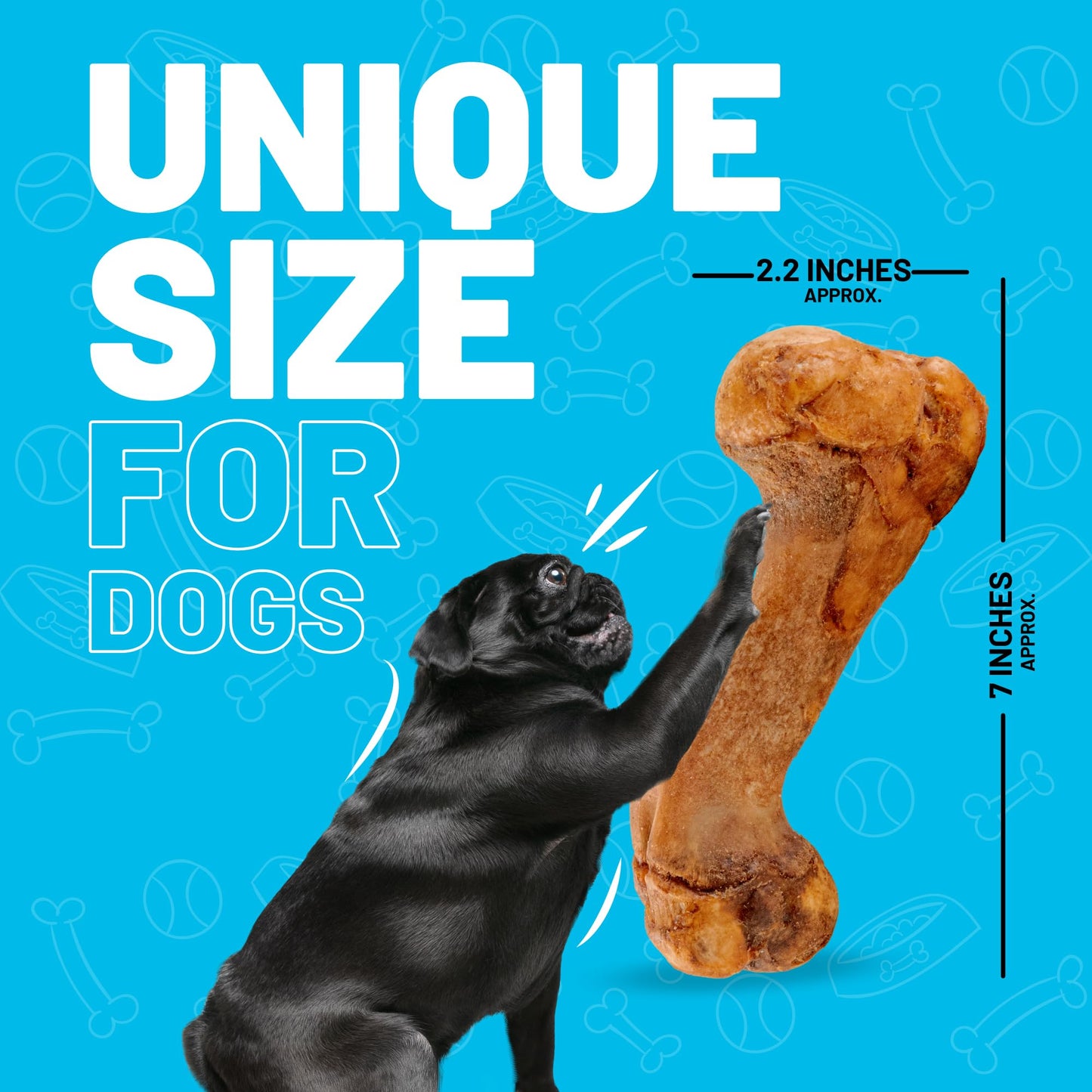 Sitka Farms Pork Femur Premium Dog Bones - 10 Count - Real Smoked Meaty Bones for Medium and Large Dogs - Alternative to Bully Sticks - Teeth Cleaner for Aggressive Chewers